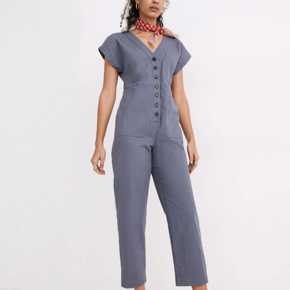 Madewell Cap-Sleeve Jumpsuit